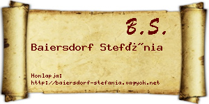 Baiersdorf Stefánia névjegykártya